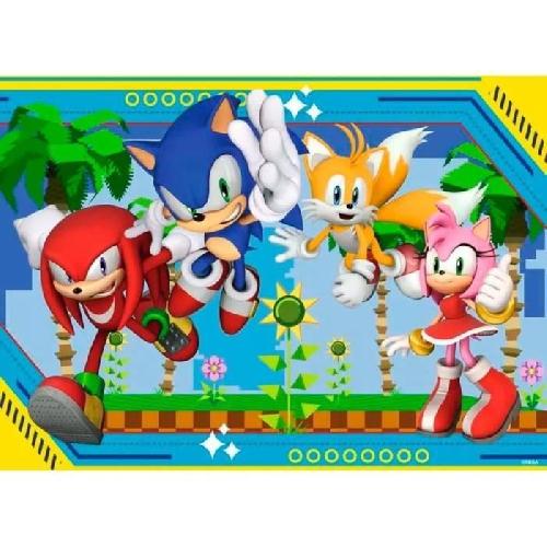 Puzzle Puzzle 100 pieces XXL Sonic. Knuckles. Sonic. Tails et Amy / Sonic. Des 6 ans. Puzzle de qualité supérieure. 12001134