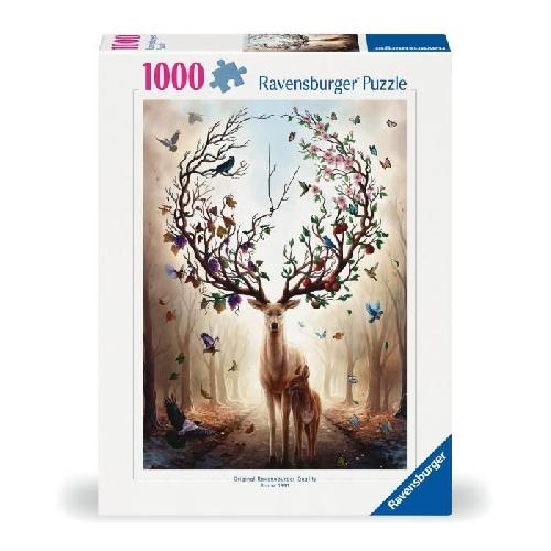 Puzzle Puzzle 1000 pieces Cerf Fantaisie. Adultes et enfants dés 14 ans. Puzzle de qualité supérieure. 12000459. Ravensburger