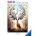 Puzzle Puzzle 1000 pieces Cerf Fantaisie. Adultes et enfants dés 14 ans. Puzzle de qualité supérieure. 12000459. Ravensburger