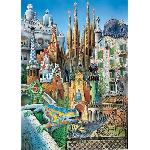 Puzzle 1000 pieces COLLAGE GAUDI - EDUCA - Architecture et monument - Espagne