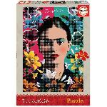 Puzzle 1000 pieces Frida Kahlo - EDUCA - Theme Humains. personnages et célébrités - Multicolore