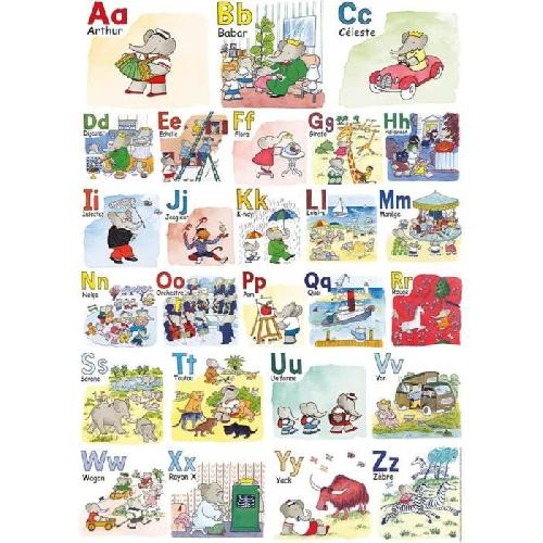 Puzzle Puzzle 1000 pieces L'abécédaire de Babar - Adultes et enfants des 12 ans - Collection Mes Héros - 87364 - Nathan