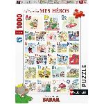 Puzzle Puzzle 1000 pieces L'abécédaire de Babar - Adultes et enfants des 12 ans - Collection Mes Héros - 87364 - Nathan