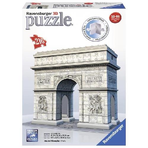 Puzzle Puzzle 3D Arc de Triomphe - Ravensburger - 216 pieces - sans colle - Des 8 ans