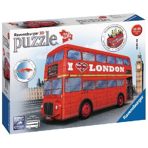 Puzzle Puzzle 3D Bus londonien - Ravensburger - Véhicule 216 pieces sans colle - Des 8 ans