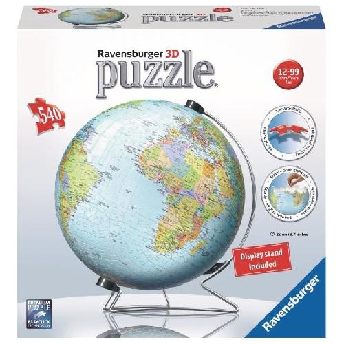 Puzzle Puzzle 3D Globe 540 pieces - Ravensburger - Educatif pour enfants - Sans colle - Des 12 ans