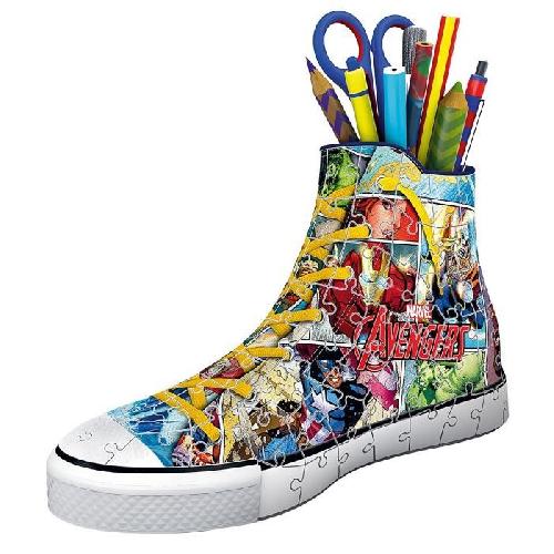 Puzzle Puzzle 3D Sneaker Avengers - Ravensburger - Pot a crayons 108 pieces - Des 8 ans