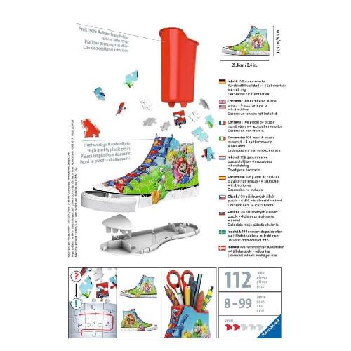 Puzzle Puzzle 3D Sneaker Super Mario - Ravensburger - 108 pieces - Sans colle - A partir de 8 ans