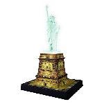 Puzzle 3D Statue de la Liberte illuminee - Ravensburger - Monument 108 pieces - sans colle - avec LEDS couleur - Des 8 ans