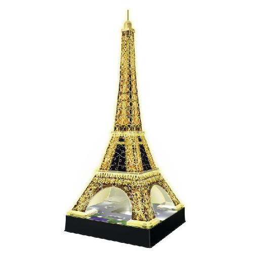 Puzzle Puzzle 3D Tour Eiffel illuminée - Ravensburger - 216 pieces - sans colle - avec LEDS couleur - Des 10 ans