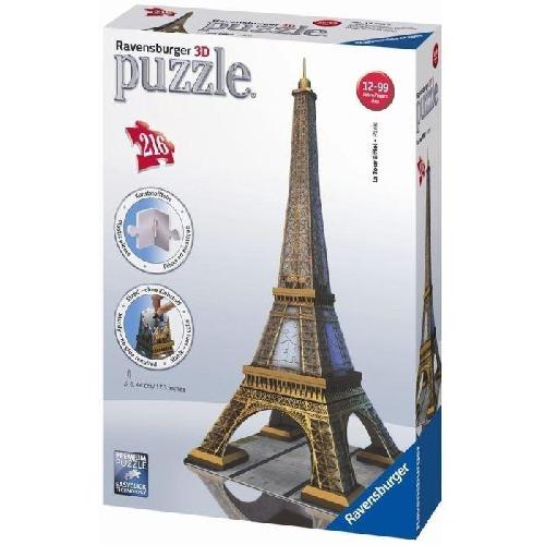 Puzzle Puzzle 3D Tour Eiffel - Ravensburger - 216 pieces - sans colle - Architecture et monument