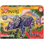 Puzzle 3D Tricératops - EDUCA - 67 pieces - Mixte - A partir de 6 ans