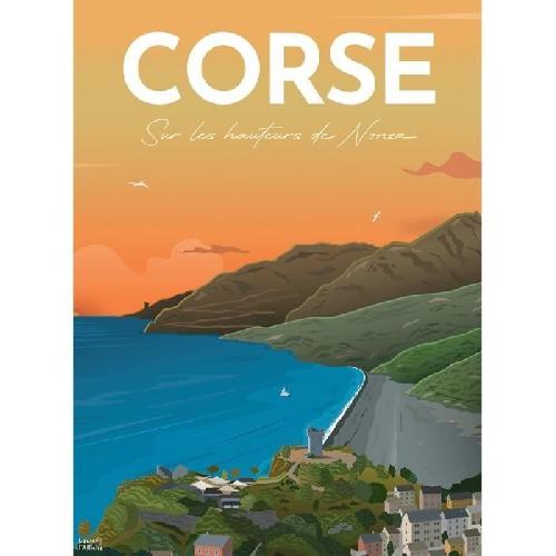 Puzzle Puzzle 500 pieces. Affiche de la Corse/Louis l'Affiche. Des 10 ans. Collection Nostalgie. 87826. Nathan