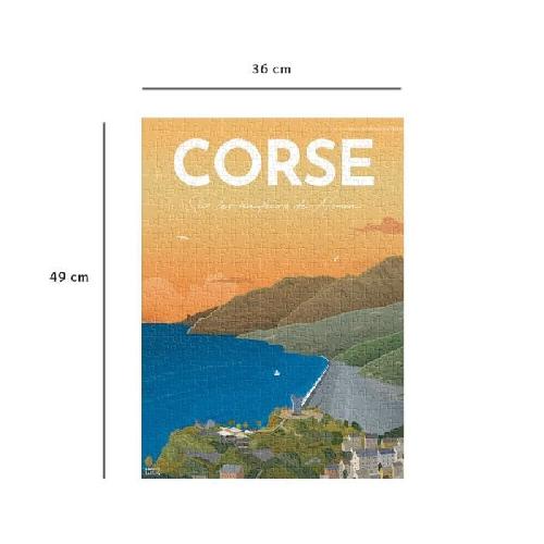 Puzzle Puzzle 500 pieces. Affiche de la Corse/Louis l'Affiche. Des 10 ans. Collection Nostalgie. 87826. Nathan