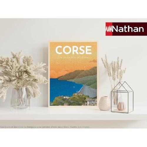 Puzzle Puzzle 500 pieces. Affiche de la Corse/Louis l'Affiche. Des 10 ans. Collection Nostalgie. 87826. Nathan