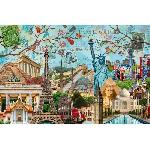 Puzzle Puzzle 5000 pieces - Carte Postale des Monuments - Adultes et enfants des 14 ans - Villes et monument - 17118 - Ravensburger