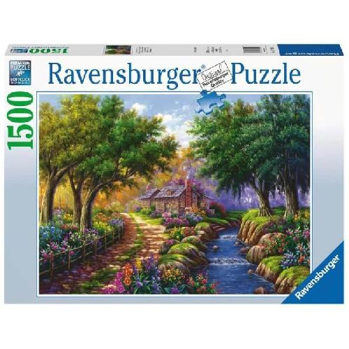Puzzle Puzzle Adulte 1500 pieces Cottage au bord de la riviere - Paysage - 17109 - Ravensburger