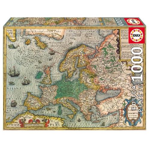 Puzzle Puzzle Carte d'Europe - 1000 pieces - Marque Educa - Theme Voyage et cartes