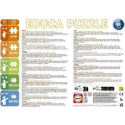 Puzzle Puzzle - EDUCA - Petit Ours Brun : 4 puzzles progressifs pour enfants de 12 a 25 pieces des 3 ans