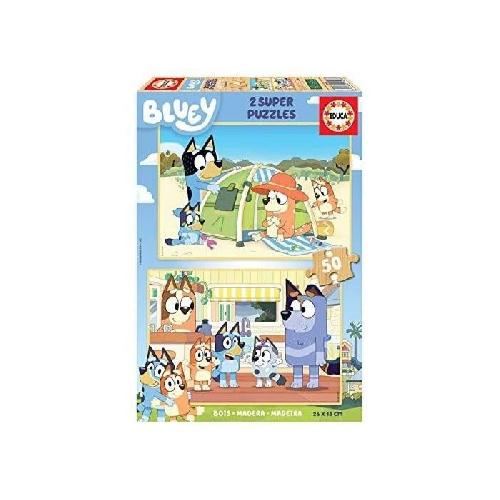 Puzzle Puzzle en bois Bluey EDUCA - 50 pieces - Dessins animés et BD - Pour enfants de 4 ans et plus