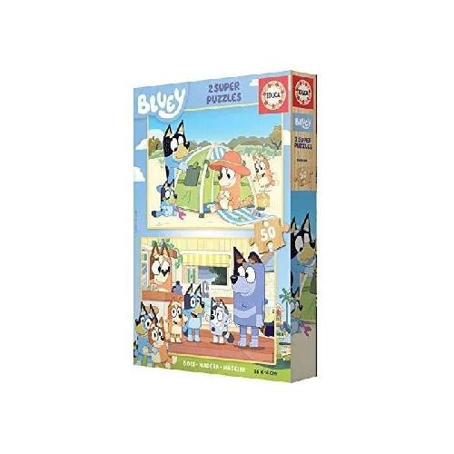 Puzzle Puzzle en bois Bluey EDUCA - 50 pieces - Dessins animés et BD - Pour enfants de 4 ans et plus