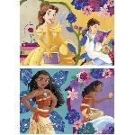 Puzzle Puzzle en bois Disney Princess (Bella + Vaiana) - 2x25 pieces