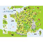 Puzzle Puzzle enfant 100 pieces - Carte de France - Nathan - Trieur 3 compartiments - Des 6 ans