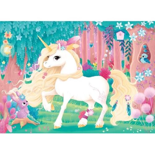 Puzzle Puzzle enfant 45 pieces Jolie licorne Nathan - Poster inclus - Theme fantastique - Mixte - A partir de 5 ans