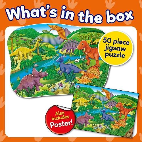 Puzzle Puzzle Les dinosaures - ORCHARD - 50 pieces - Développe la coordination et les compétences observationnelles