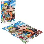 Puzzle Naruto Shippuden Retour a Konoha 1000 pieces - Winning Moves - Dessins animes et BD - Adulte - Bleu