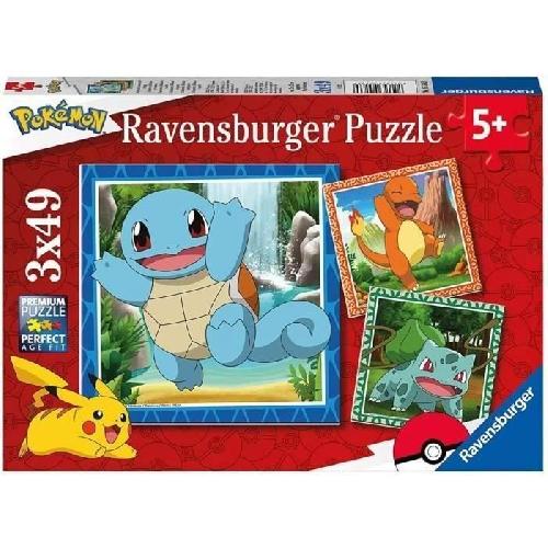 Puzzle Puzzle pour enfants 3x49 pieces Pokémon - Salameche. Bulbizarre et Carapuce - Des 5 ans - 3 posters inclus - 05586 - Ravensburger