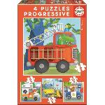 Puzzle Progressif Animaux Sauvages - EDUCA - Moins de 100 pieces - Pour Enfant