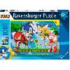 Puzzle Puzzle 100 pieces XXL Sonic. Knuckles. Sonic. Tails et Amy / Sonic. Des 6 ans. Puzzle de qualité supérieure. 12001134