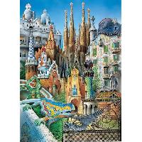 Puzzle Puzzle 1000 pieces COLLAGE GAUDI - EDUCA - Architecture et monument - Espagne