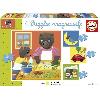 Puzzle Puzzle - EDUCA - Petit Ours Brun : 4 puzzles progressifs pour enfants de 12 a 25 pieces des 3 ans