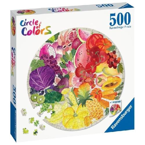 Puzzle Puzzle rond 500 pieces Ravensburger - Fruits et légumes (Circle of Colors)