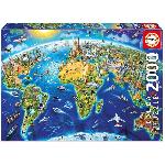 Puzzle Symboles du Monde 2000 pieces - EDUCA - Tableaux et peintures - Multicolore - Adulte