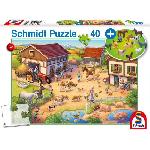 Puzzle Une ferme joyeuse - 40 pcs - SCHMIDT SPIELE - Animaux - Enfant - 4 ans et plus