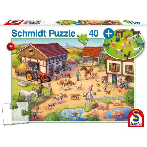 Puzzle Puzzle Une ferme joyeuse - 40 pcs - SCHMIDT SPIELE - Animaux - Enfant - 4 ans et plus