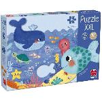 Jeu D'apprentissage Puzzle XXL - Océan - GOULA - 4 éléments - 60 x 52 cm - Pour Bébé de 24 mois a 2 ans