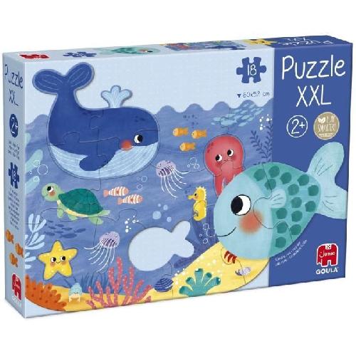 Jeu D'apprentissage Puzzle XXL - Océan - GOULA - 4 éléments - 60 x 52 cm - Pour Bébé de 24 mois a 2 ans