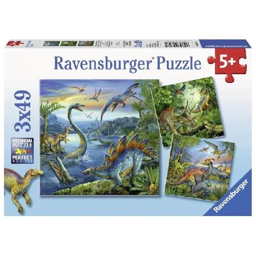 Puzzle Puzzles 3x49 pieces - La fascination des dinosaures - Ravensburger - Lot de puzzles enfant - Des 5 ans