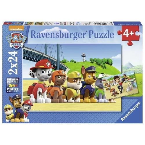 Puzzle Puzzles Pat' Patrouille Chiens héroiques Ravensburger 2x24 pieces pour enfant des 4 ans