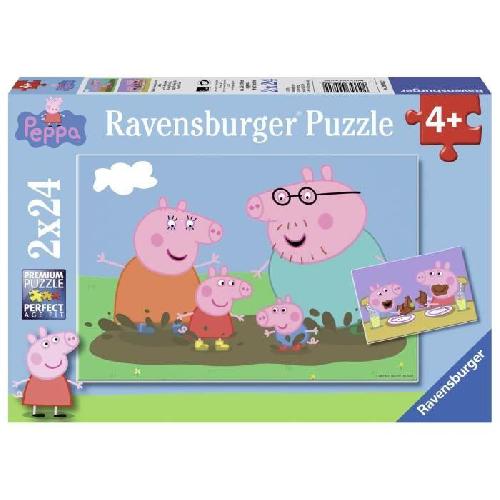 Puzzle Puzzles Peppa Pig La vie de famille Ravensburger 2x24 pieces pour enfant des 4 ans