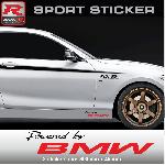 PW06 NR - Sticker Powered by BMW - NOIR ROUGE - MOTORSPORT X3 X5 X1 M3 M4 M5 M1 M2 M6 Z3 Z4 - Run-R