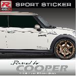 PW15 NA - Sticker Powered by COOPER - NOIR ARGENT - compatible avec MINI One Cooper S Countryman Clubman Paceman Works - Run-R