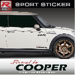 PW15 RN - Sticker Powered by COOPER - ROUGE NOIR - compatible avec MINI One Cooper S Countryman Clubman Paceman Works - Run-R