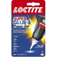 Quincaillerie Colles cyanocrylates - LOCTITE - SUPERGLUE-3P - Power Gel Control - Tube 3g