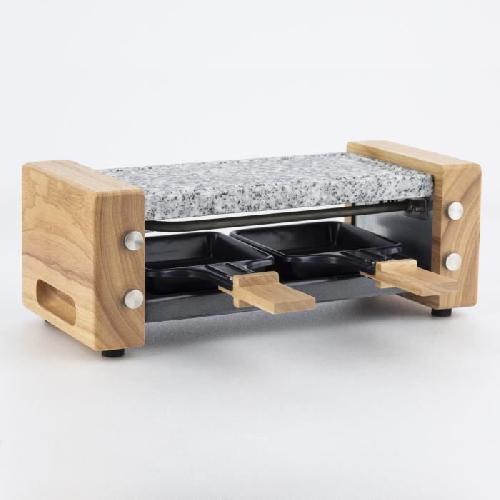 Pierre A Cuire Raclette et pierre a cuire 2 personnes - HKoeNIG - Design bois