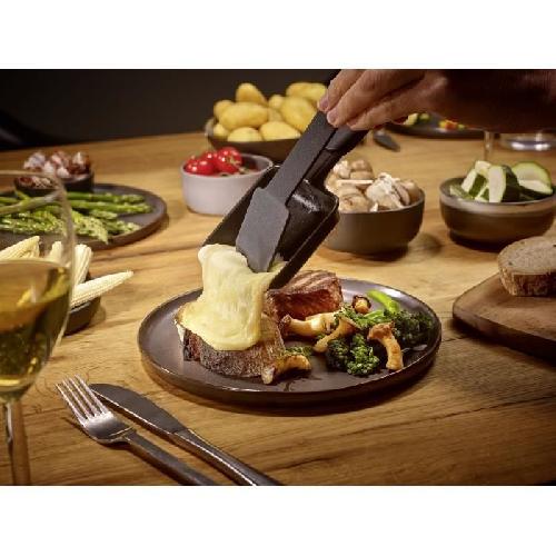 Appareil A Raclette Raclette Gril - SEVERIN - RG2360 - 4 pers. - Compacte - Plaque 24 x 24 cm - Inclus 4 Poelons et spatules - Noir